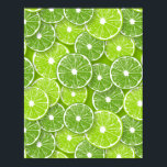 Limoner Pop Poster<br><div class="desc">Handgezeichnetes Vektormuster mit Limonen Scheiben</div>
