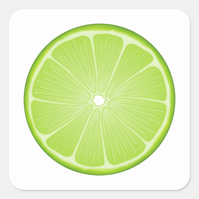 Limoner Schnitt Quadratischer Aufkleber (Vorderseite)