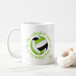 Limoner schwarzer Volleyballplatz Kaffeetasse