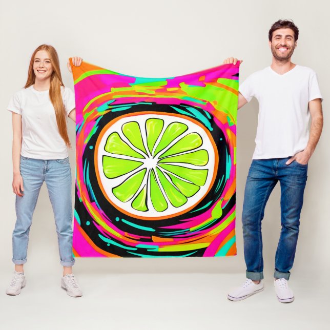 Limoner Slice Pop Art Fleecedecke (Beispiel)