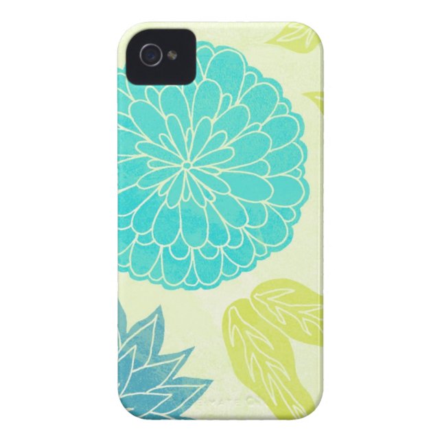 Limoner u. Aqua-Blumen-Druck Case-Mate iPhone Hülle (Rückseite)