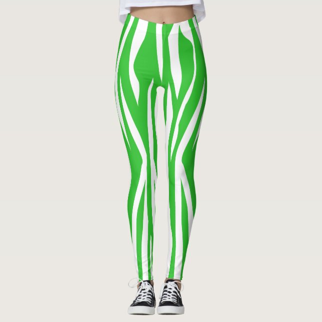Limoner Zebra-Druck Leggings (Vorderseite)