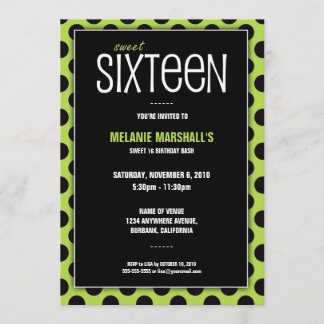 Limones 16. Geburtstag u. schwärzen | Party Einladung