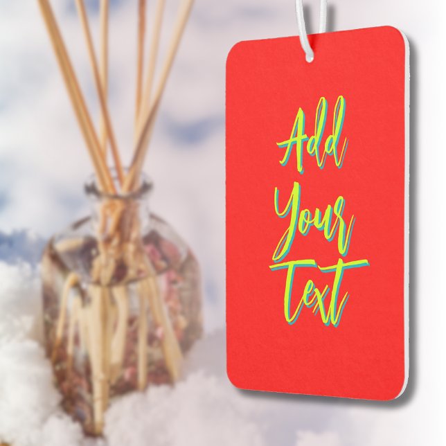 Limones 3D-Azurblau Moderner Text Funny Electric R Autolufterfrischer (Von Creator hochgeladen)