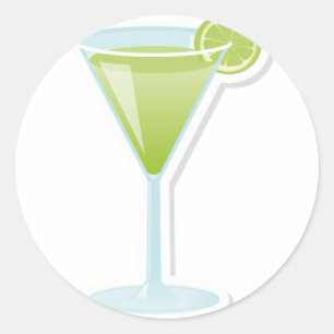 Limones Cocktail Runder Aufkleber