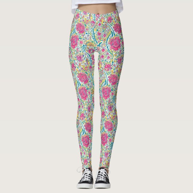 Limones florales arabisches Muster Leggings (Vorderseite)