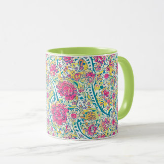 Limones florales arabisches Muster Tasse