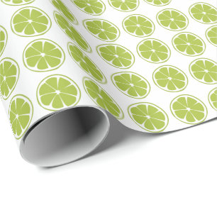 Limones Fruchtgrün Limones Muster Geschenkpapier
