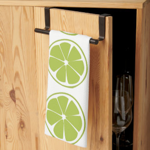 Limones Fruchtgrün Limones Muster Geschirrtuch
