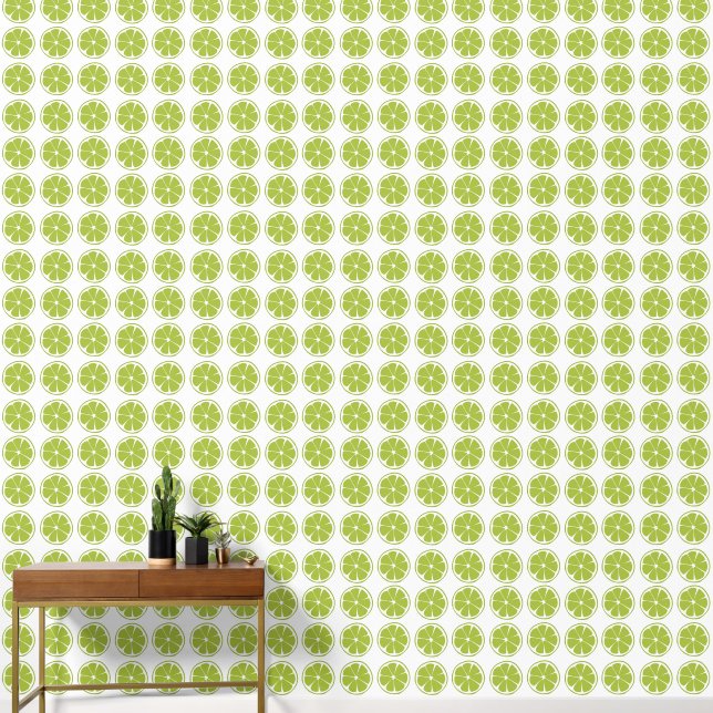 Limones Fruchtgrün Limones Muster Tapete (Hausflur)