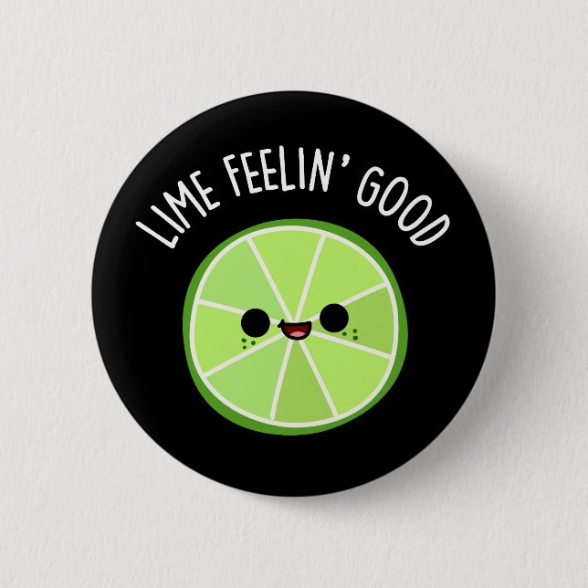 Limones Gefühl Gutes Funny Citrus Limon Puppe Dark Button (Vorderseite)