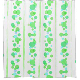 Limones Grün, Aqua und blaue Blasen Duschvorhang