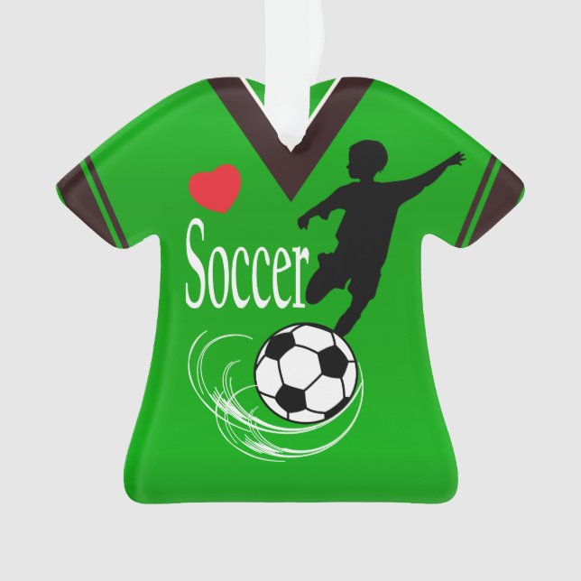 Limones grünes Fußball-Ball-Shirt Ornament (Vorderseite)