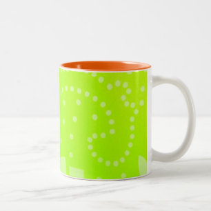 Limones grünes geomentric zweifarbige tasse