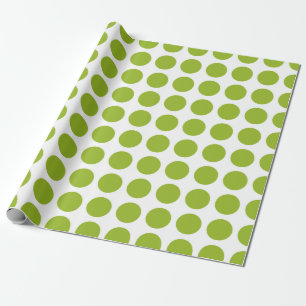 Limones grünes Polka-Punkt-Verpackungs-Papier Geschenkpapier