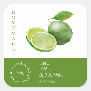 Limones Label für kleine Unternehmen Quadratischer Aufkleber