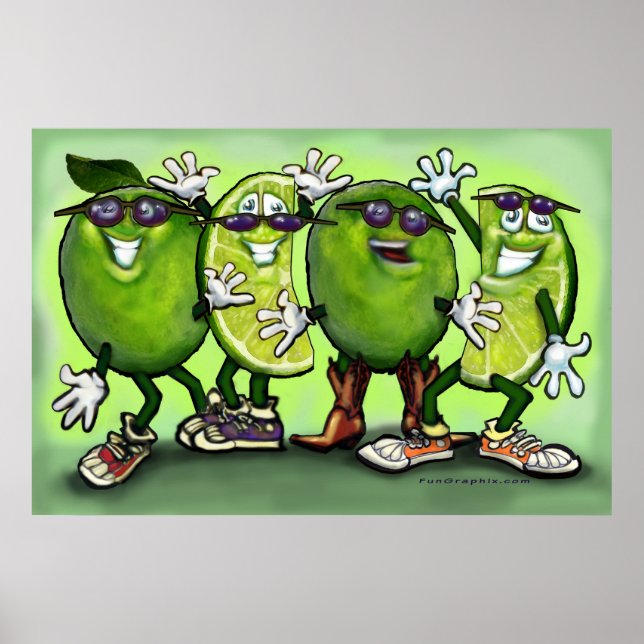 Limones Party-Poster Poster (Vorne)