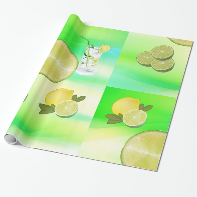Limones Schleifpapier Geschenkpapier (Ungerollt)