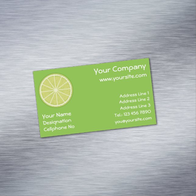 Limones Slide-Business-Kartenmagazin Magnetische Visitenkarte (Beispiel)