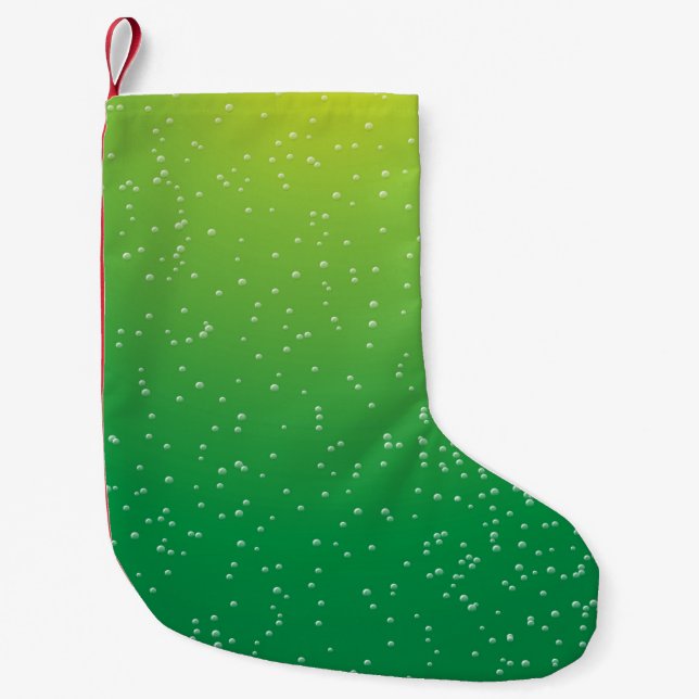 Limones Soda mit kleiner Blasen-Hintergrund-Kunst Weihnachtsstrumpf (Vorderseite)