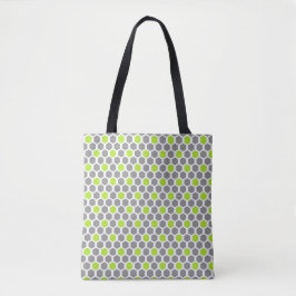 Limones und graues Hexagon-Muster Tasche