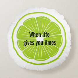 Limones und Margarita-Design Rundes Kissen