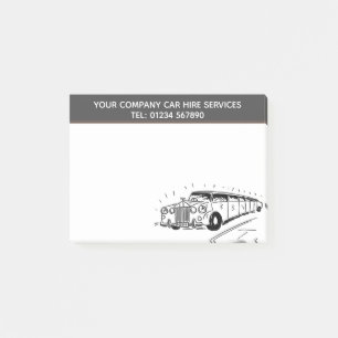 Limousine Autovermietung Service Cartoon für indi Post-it Klebezettel