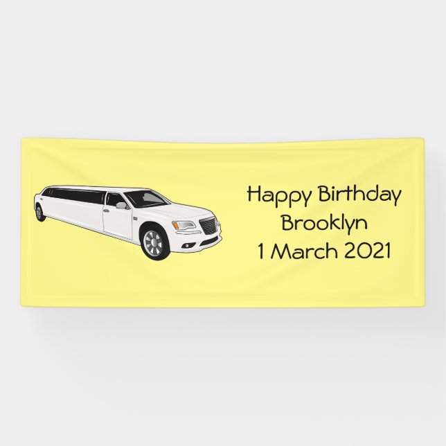 Limousine-Cartoon-Abbildung Banner (Horizontal)