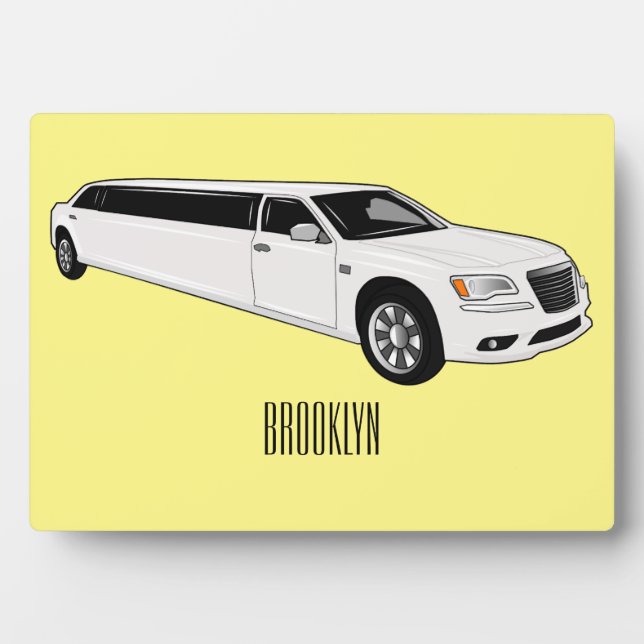Limousine-Cartoon-Abbildung Fotoplatte (Vorderseite)