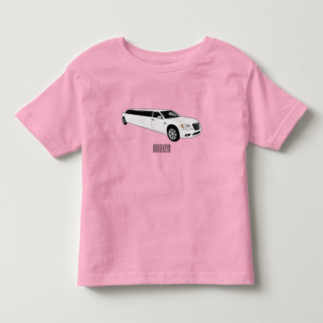 Limousine-Cartoon-Abbildung Kleinkind T-shirt (Vorderseite)