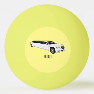 Limousine-Cartoon-Abbildung Tischtennisball