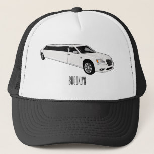 Limousine-Cartoon-Abbildung Truckerkappe