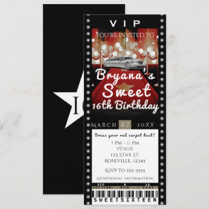 Limousine in der Stadt Nacht VIP-Party-Ticket-Einl Einladung