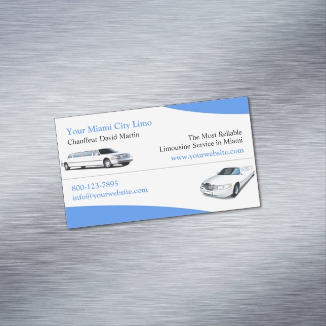 Limousine Magnetische Visitenkarte (Beispiel)