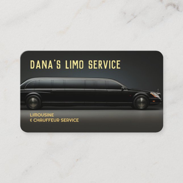 Limousine-Service Visitenkarte (Vorderseite)