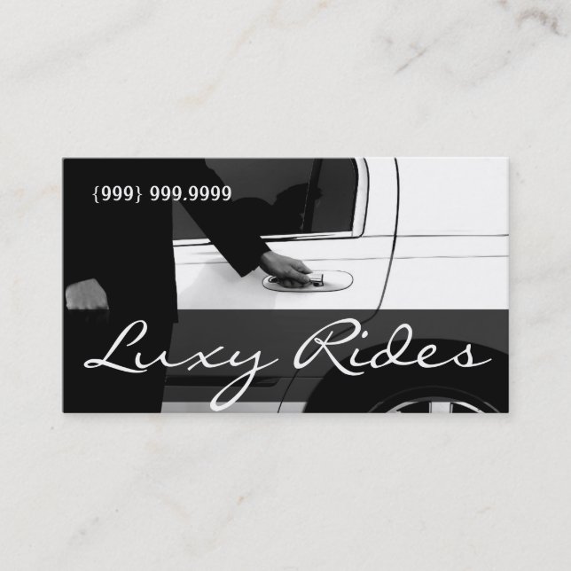 Limousinen Limo Car Services Treiber-Visitenkarte Visitenkarte (Vorderseite)