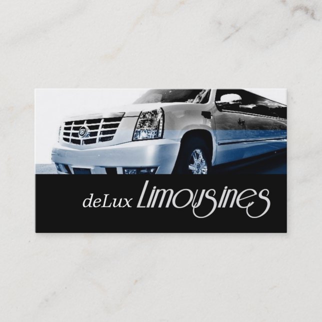 Limousinen, Limo-Services, Fahrerkarte Visitenkarte (Vorderseite)