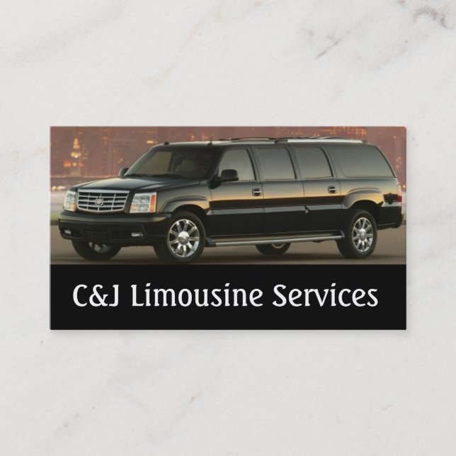 Limousinen, Limo-Services, Fahrerkarte Visitenkarte (Vorderseite)