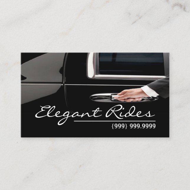 Limousines Limo Car Services Driver Business Card Visitenkarte (Vorderseite)