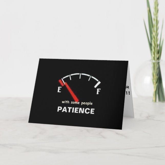 L'IMPATIENT EST AU-DESSUS DE LA CARTE D'ANNIVERSAI (Devant)