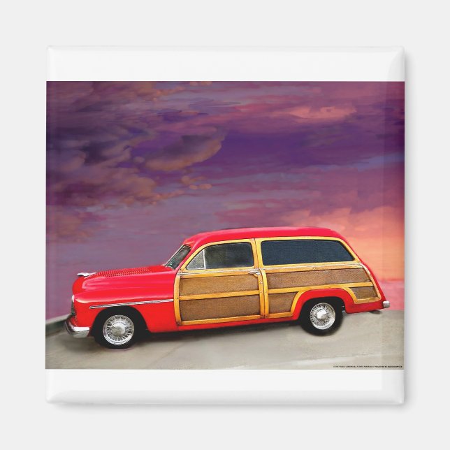 LIN55 Red Woody.tif Magnet (Vorne)