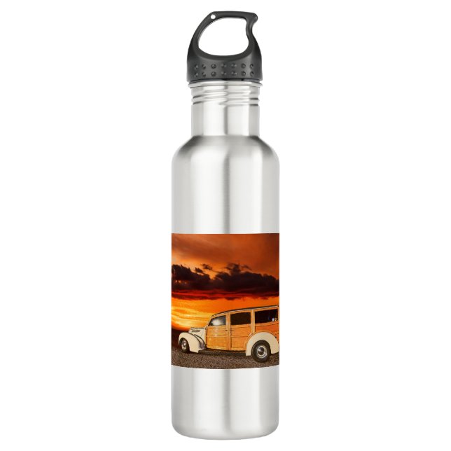 LIN56 TAN Woody.tif Edelstahlflasche (Vorderseite)