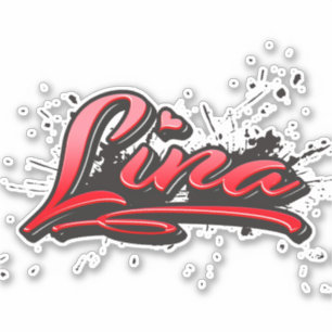 Lina autocollant graffiti sticker cœur rouge