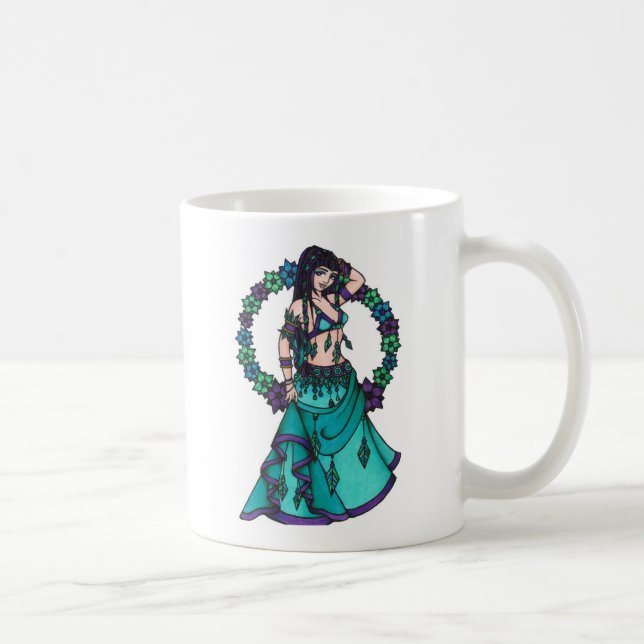 Lina Blume Goddess Belly Dancer Art Kaffeetasse (Rechts)