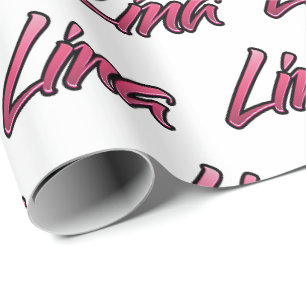 Lina faded pink personalisiertes Geschenkpapier