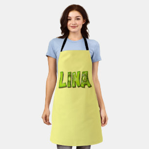 Lina Name Kiwi Design Küchenschürze Schürze