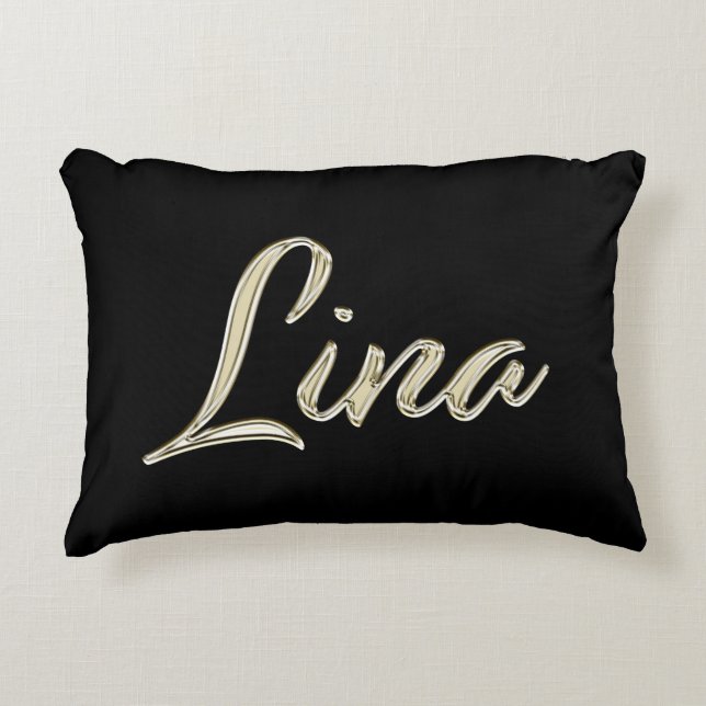 Lina white gold Handwriting Dekokissen Kissen (Vorderseite)