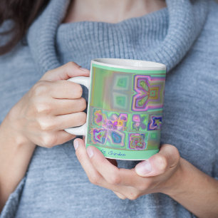 Lina's Garden Floral Abstraktes Fraktal Kaffeetasse