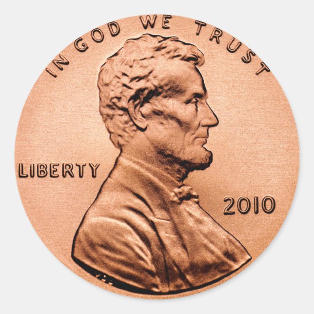 LINCOL PENNY RUNDER AUFKLEBER (Vorderseite)
