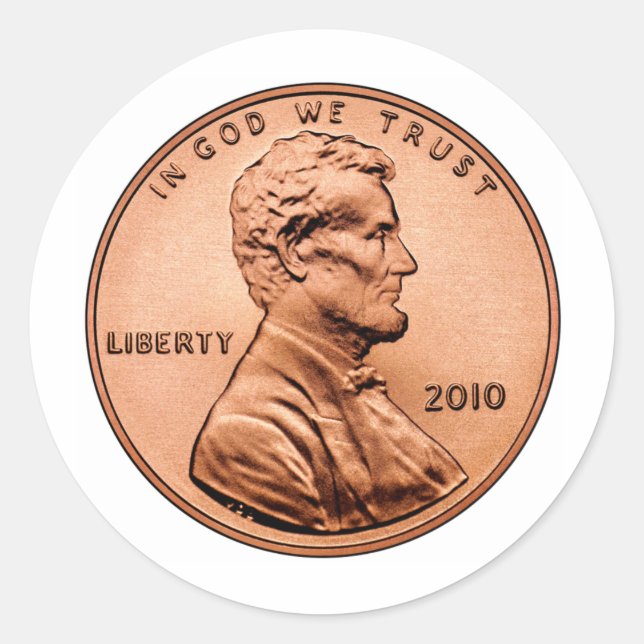 LINCOL PENNY RUNDER AUFKLEBER (Vorderseite)